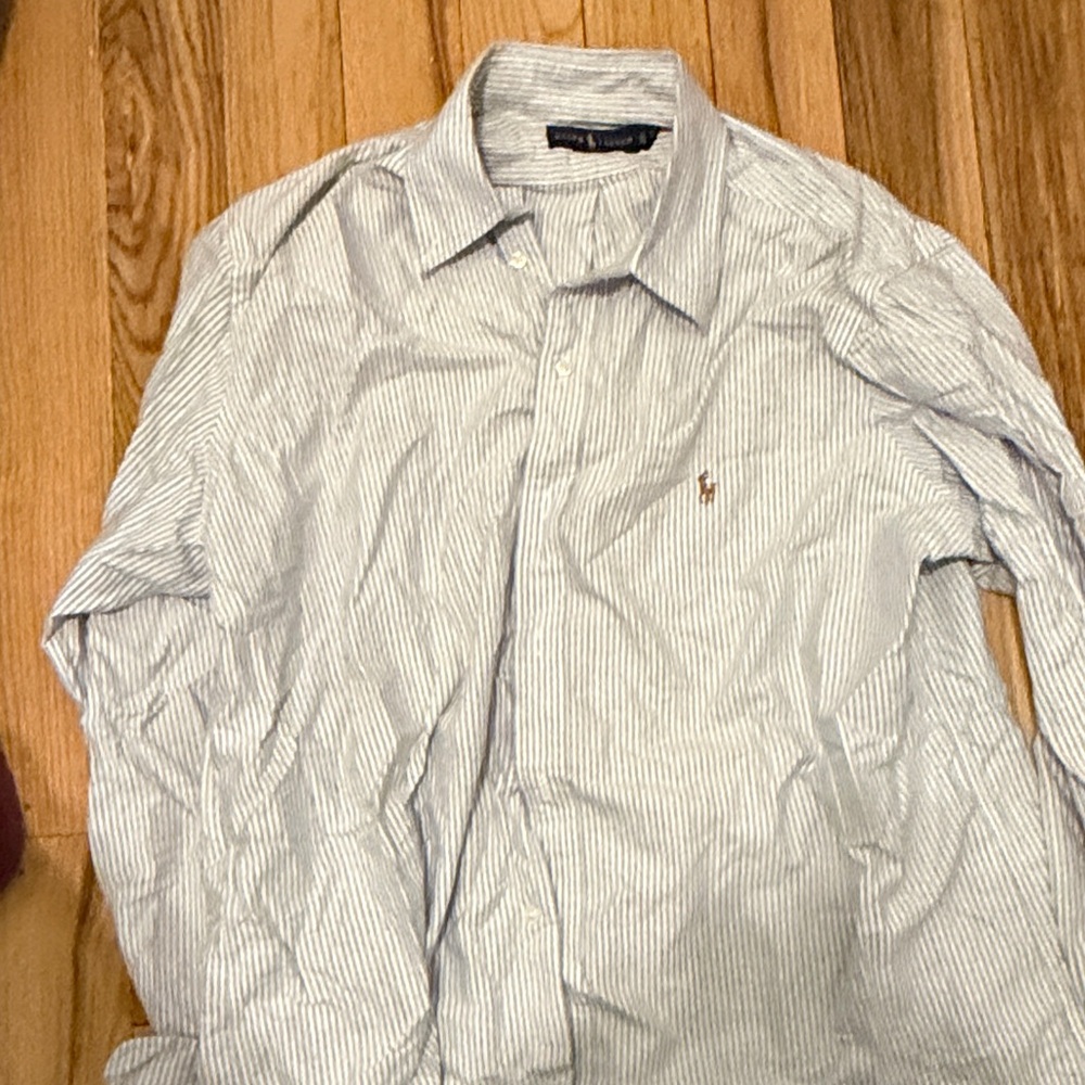 Polo Ralph Lauren Mens Blue Striped Shirt
